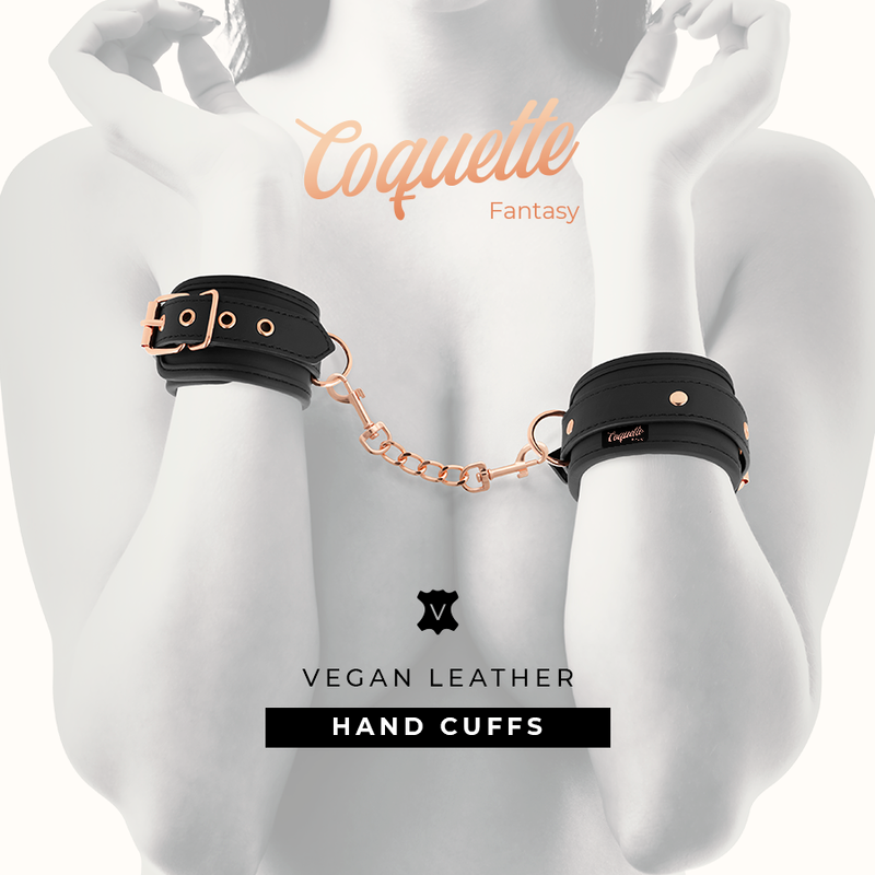 Coquette Chic Desire - Manette in Pelle Fantasia Vegana con Fodera in Noprene