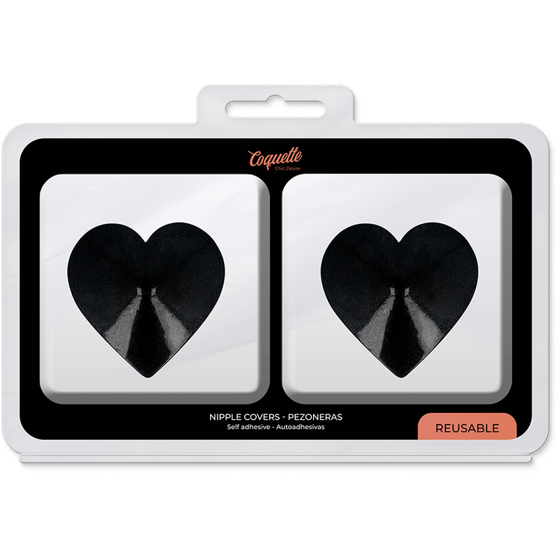 Coquette Chic Desire - Copri Capezzoli Black Hearts