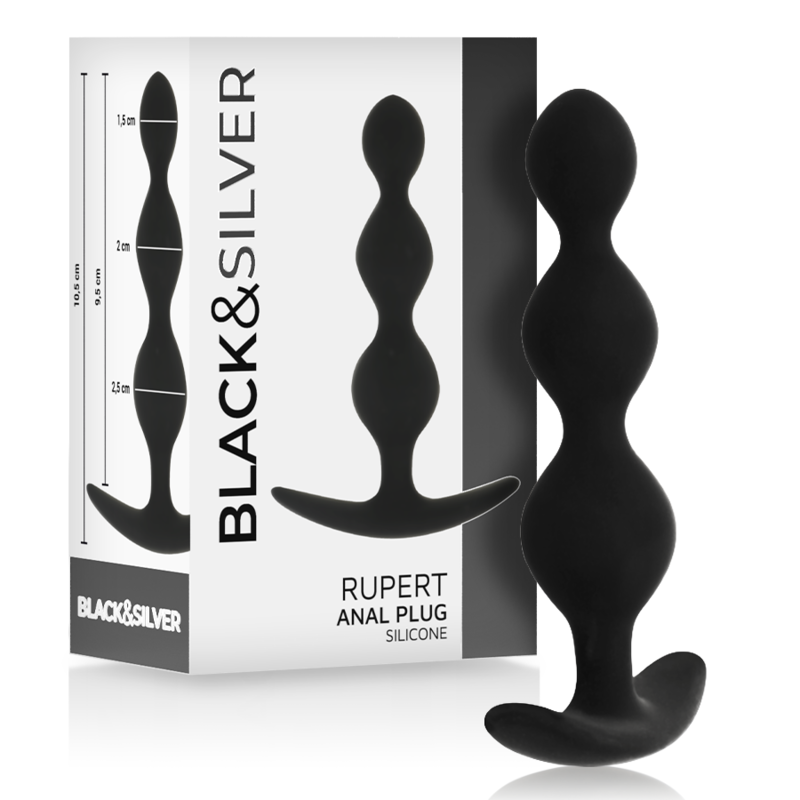 Black&silver - Catena per Sfere Anali Rupert 10 cm