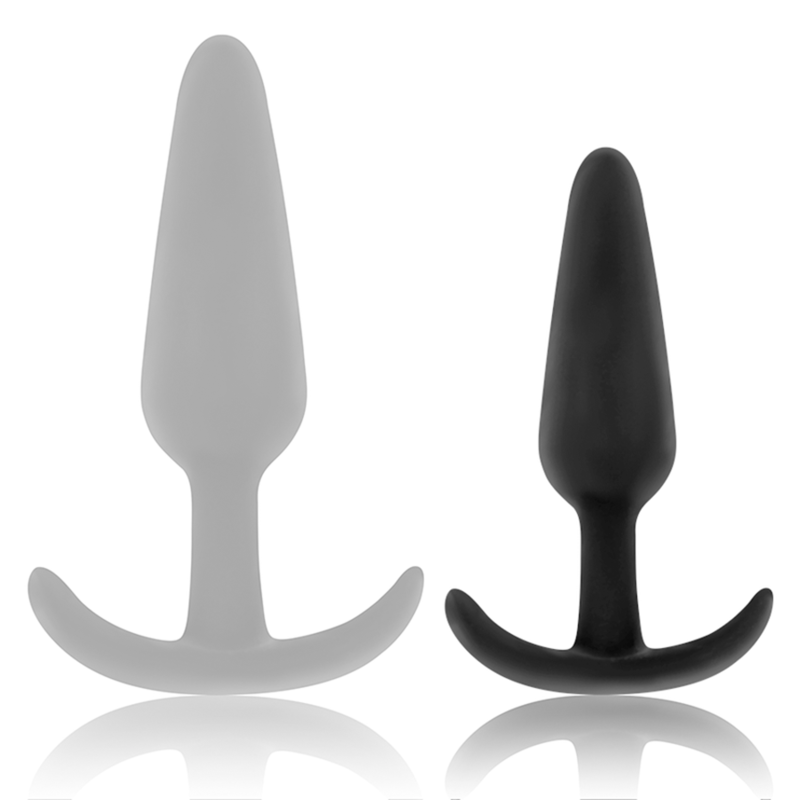 Black&silver - Plug Anale in Silicone Hansel con Maniglia Piccolo