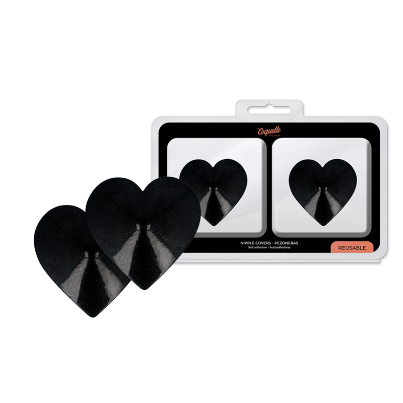 Coquette Chic Desire - Copri Capezzoli Black Hearts