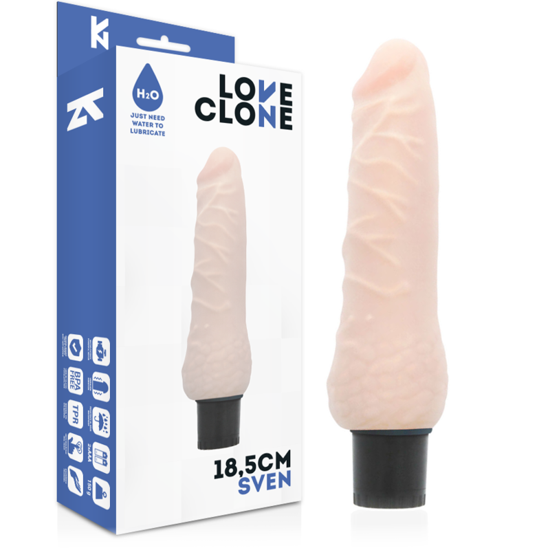 Loveclone - Vibratore Autolubrificante Sven 18.5 cm -o- 3.3 cm