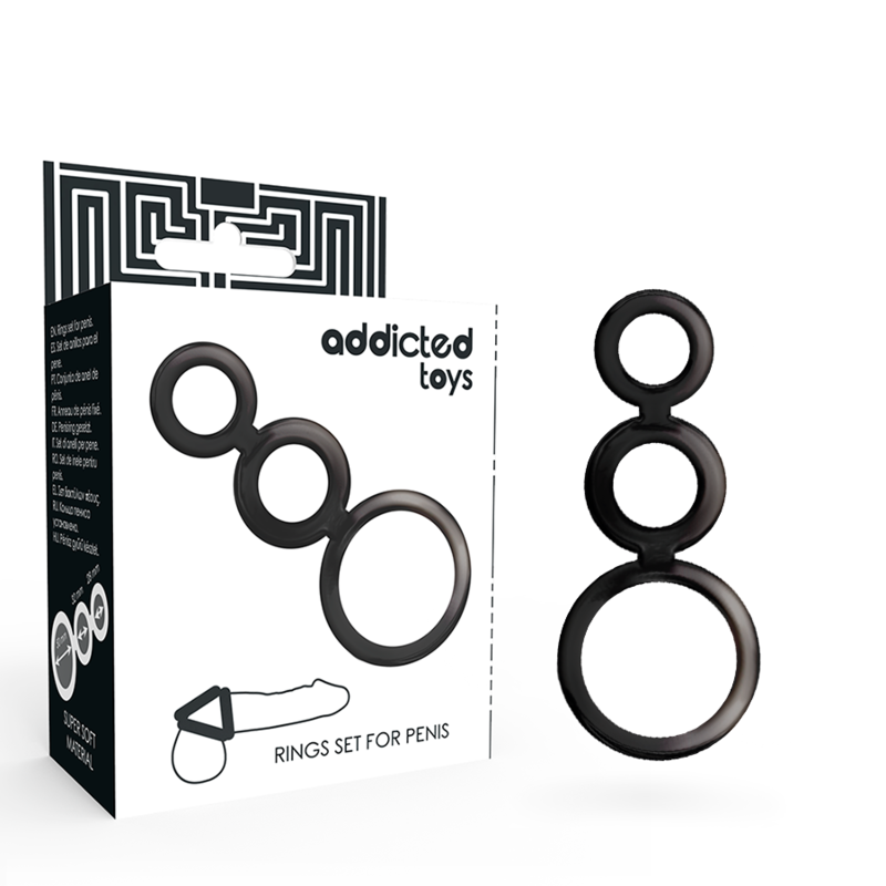 Addicted Toys - Set di Anelli per Pene - Fumo