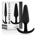 Black&silver - Plug Anale in Silicone Kael con Manico Medio