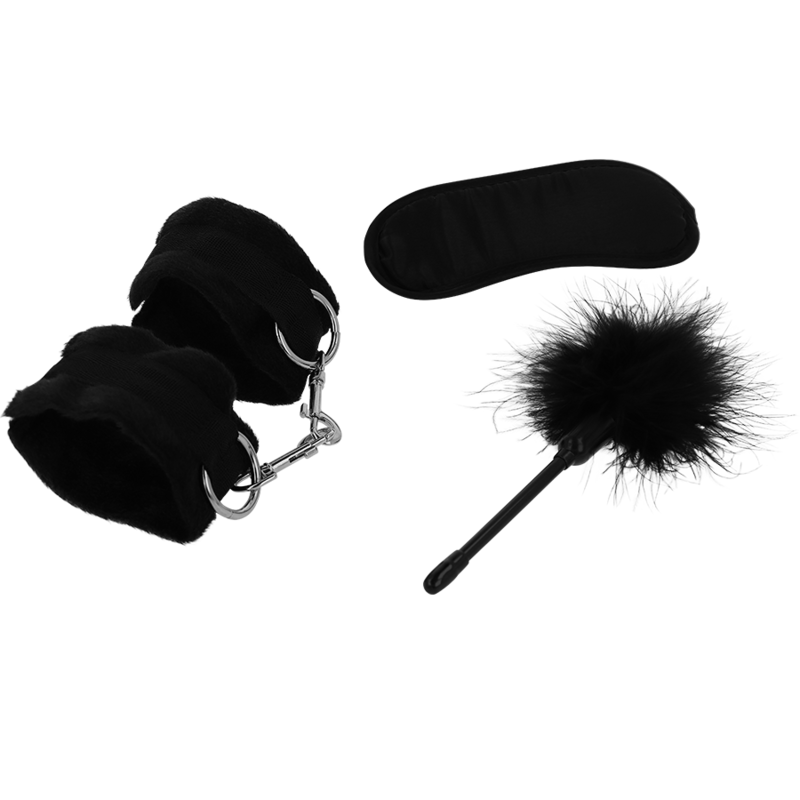 Intense - Fetish Playset Erotico 2 con Manette, Maschera Cieca e Tickler