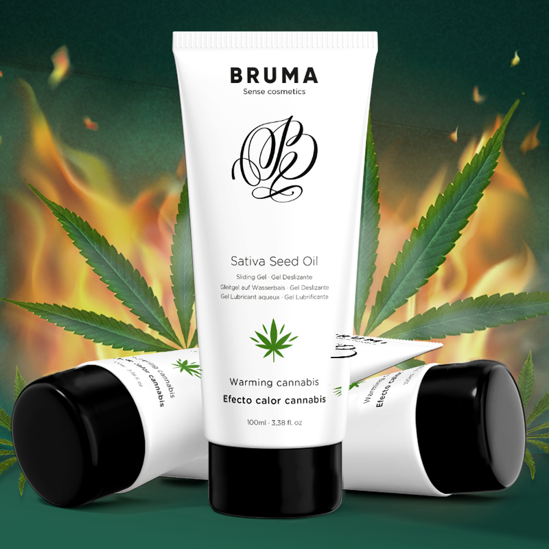 Bruma - Gel Scorrevole All''olio di Semi di Sativa Scaldante Gusto Cannabis 100 Ml