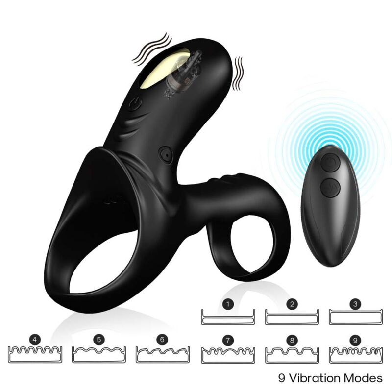 Armony - Anello Vibratore Doppio Ranger per Coppia Nero