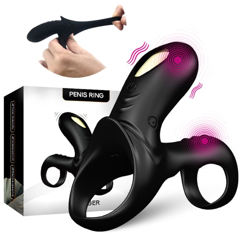 Armony - Anello Vibratore Doppio Ranger per Coppia Nero