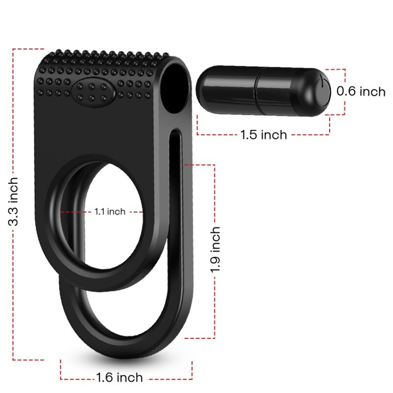 Armony - Twins Doppio Anello Vibratore per Coppia Nero