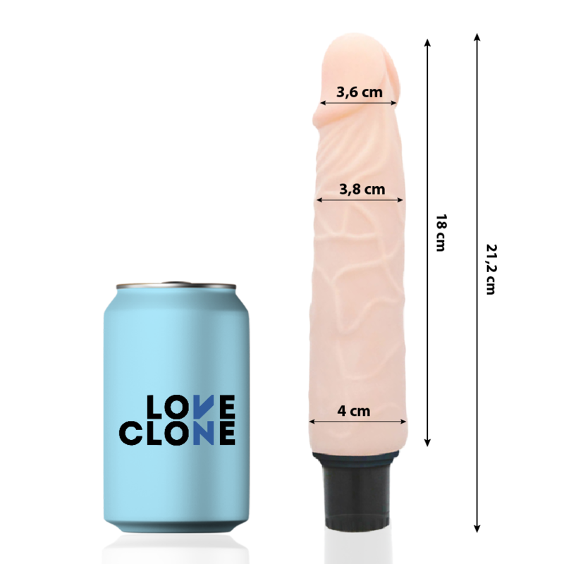 Loveclone - Vibratore Autolubrificante Finn 21.2 cm -o- 3.8 cm