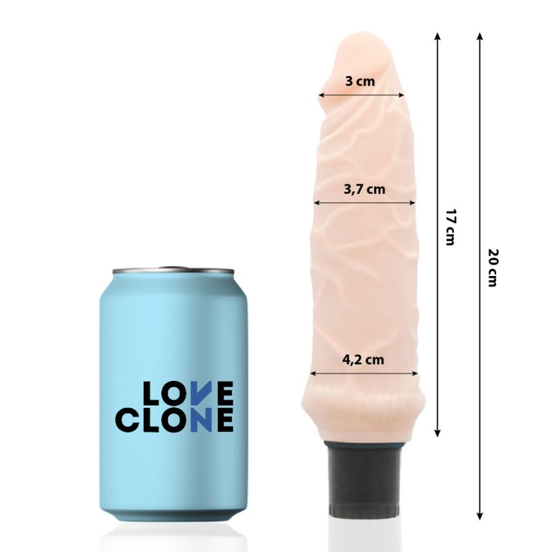 Loveclone - Ivar Vibratore Autolubrificante 20 cm -o- 3.7 cm