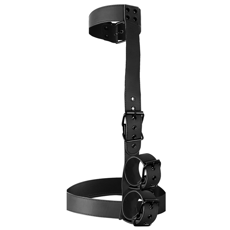 Fetish Submissive Bondage - Set di Contenimento del Corpo con Colletto e Polsini