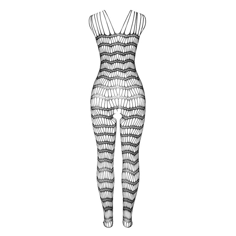 Subblime - 951696 Bodystocking a Rete senza Cavallo con Spalline Sulle Spalle Nero Taglia Unica