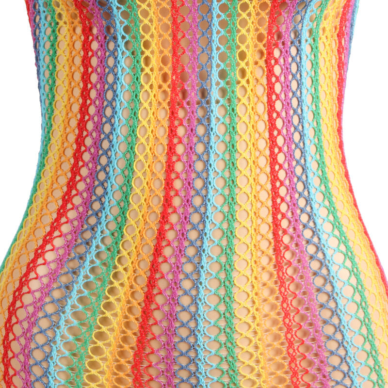 Subblime - 952341 Vestito a Rete Arcobaleno Taglia Unica
