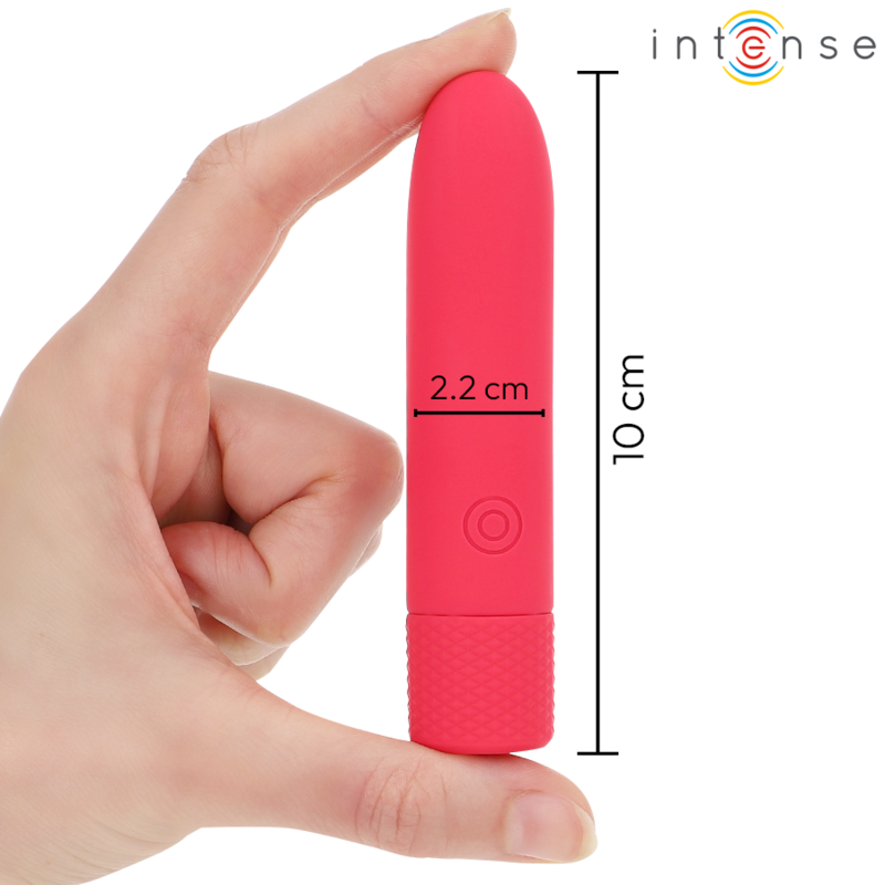 Intense - Symone Proiettile Vibrante Ricaricabile USB 8 Vibrazioni Rosso 10 X 2,2 cm