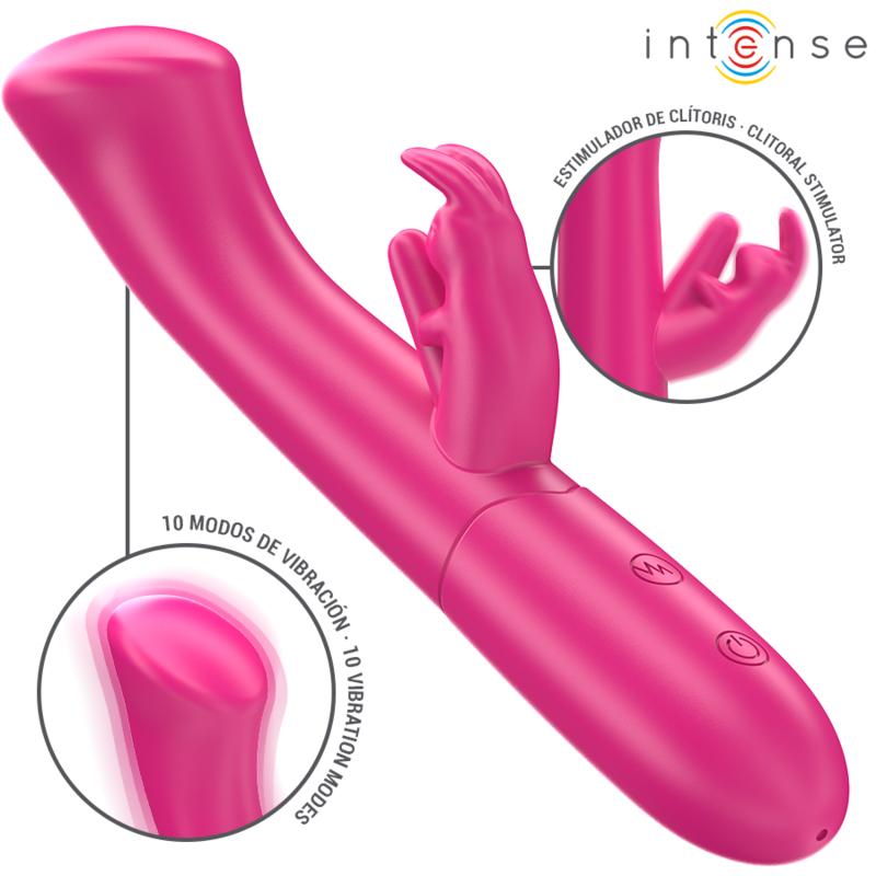 Intense - Julieta Vibratore Coniglio 18,6 cm 10 Vibrazioni Rosa