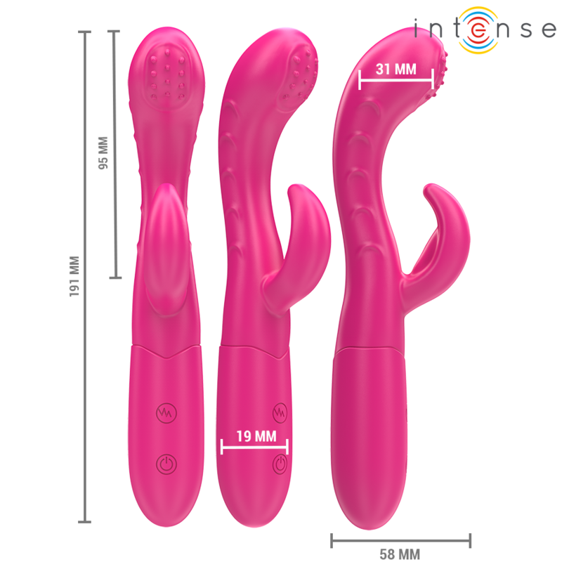 Intense - Vibratore Amara con Lingua Stimolante 10 Vibrazioni Rosa