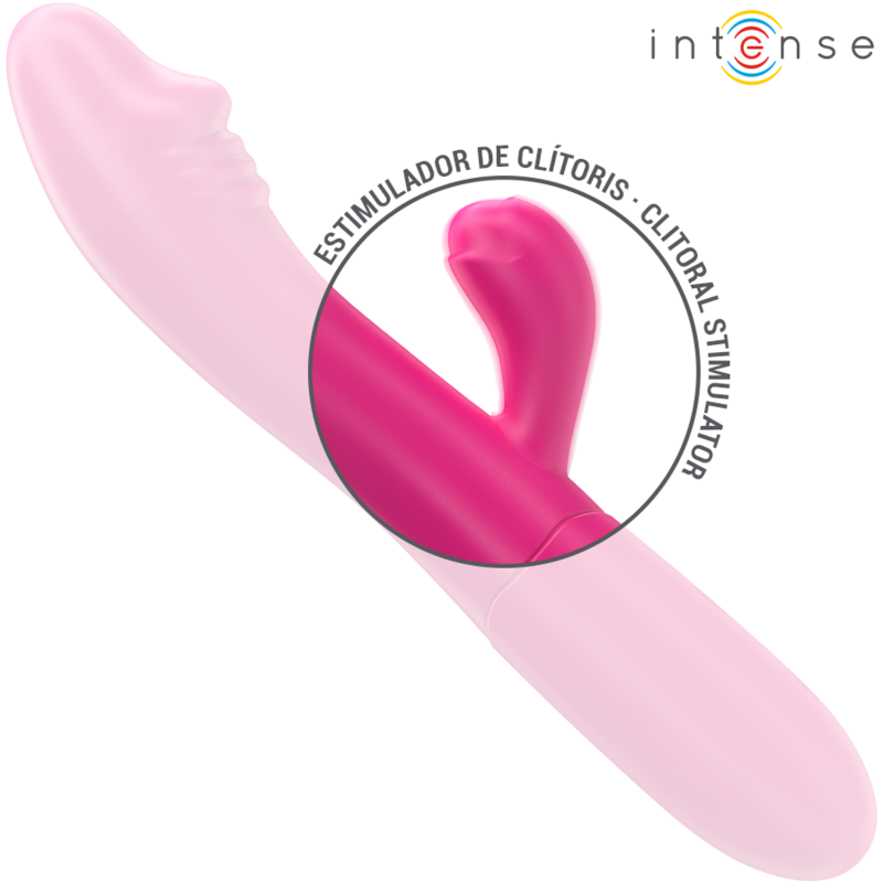 Intense - Vibratore Flessibile Ivy 10 Vibrazioni con Stimolazione della Lingua Rosa