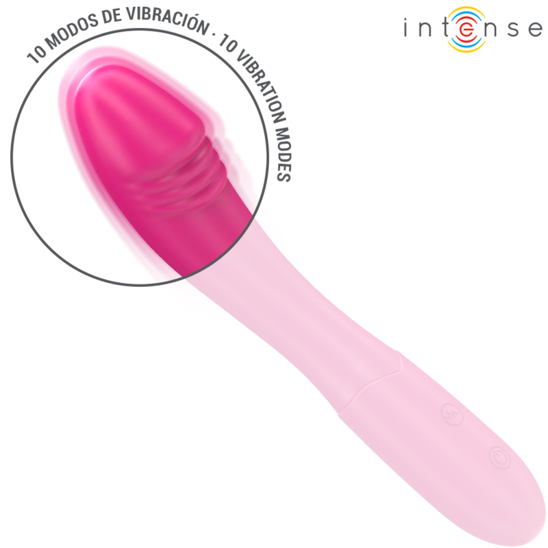 Intense - Belinda Vibratore 19 cm Flessibile 10 Vibrazioni Rosa