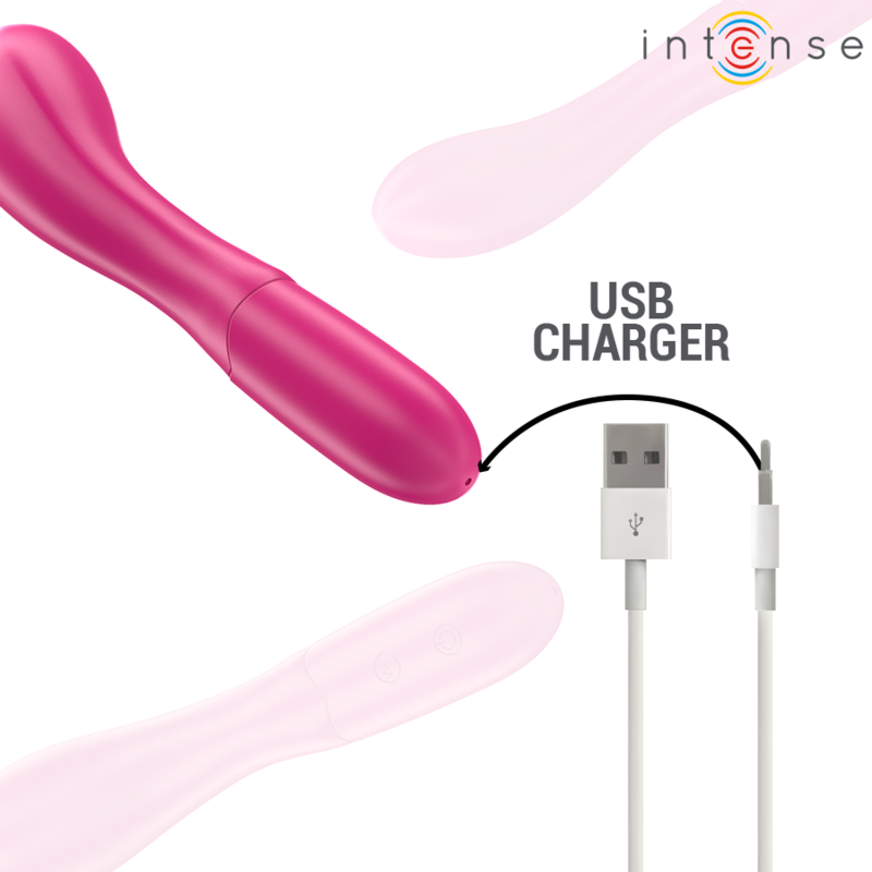 Intense - Lisette Vibratore 19 cm Flessibile 10 Vibrazioni Rosa