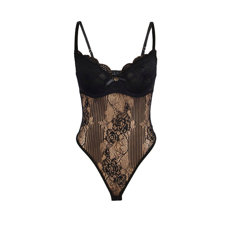 Subblime - 955618 Body in Pizzo con Chiusura Inferiore Nero S/M