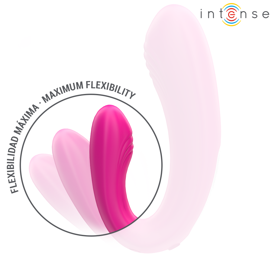 Intense - Janet Dual Stimolatore e Vibratore a Forma di U con Telecomando Rosa