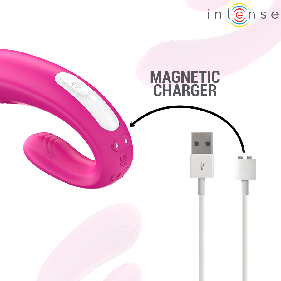 Intense - Janet Dual Stimolatore e Vibratore a Forma di U con Telecomando Rosa