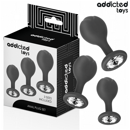 Addicted Toys - Set di 3 Tappi Anali con Gioiello