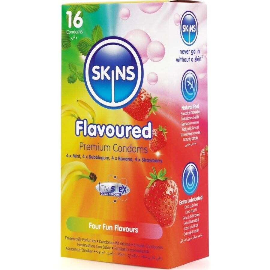 Skins - Preservativi Multigusto Premium Confezione da 16