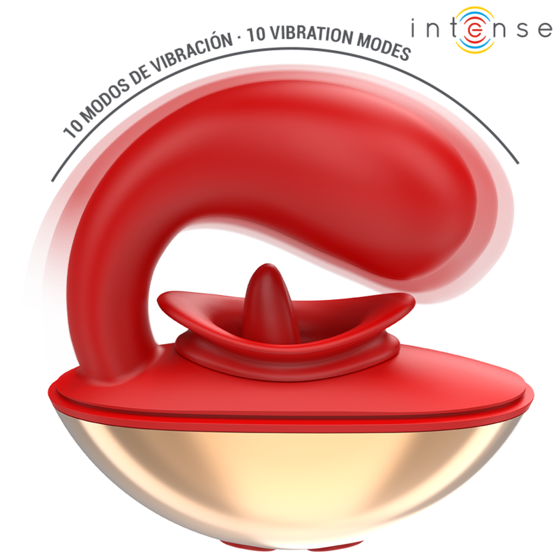 Intense - Vibratore e Stimolatore Mariah a Forma di U 10 Vibrazioni Rosso