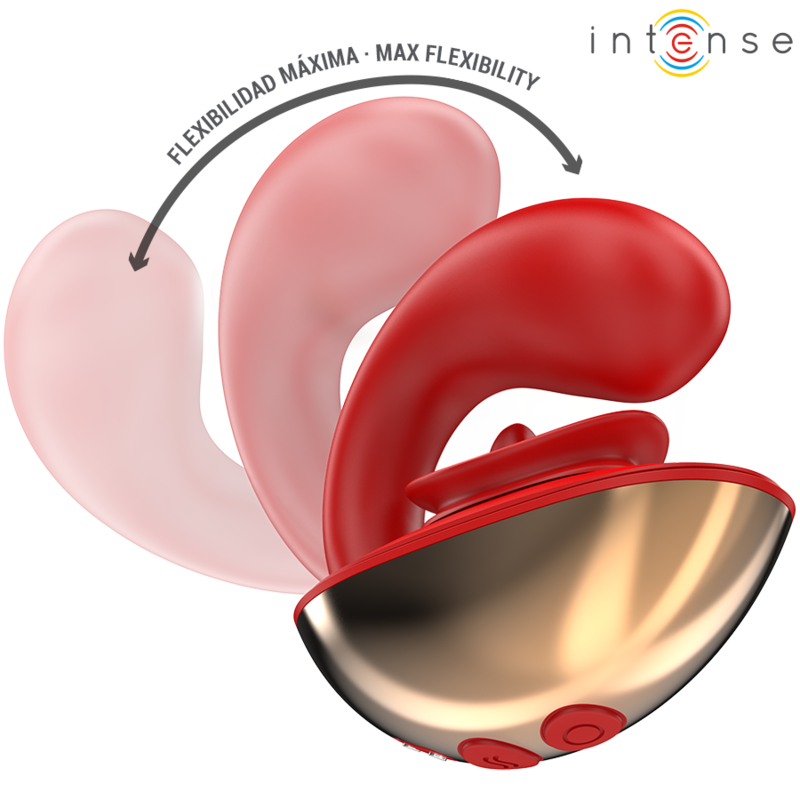 Intense - Vibratore e Stimolatore Mariah a Forma di U 10 Vibrazioni Rosso