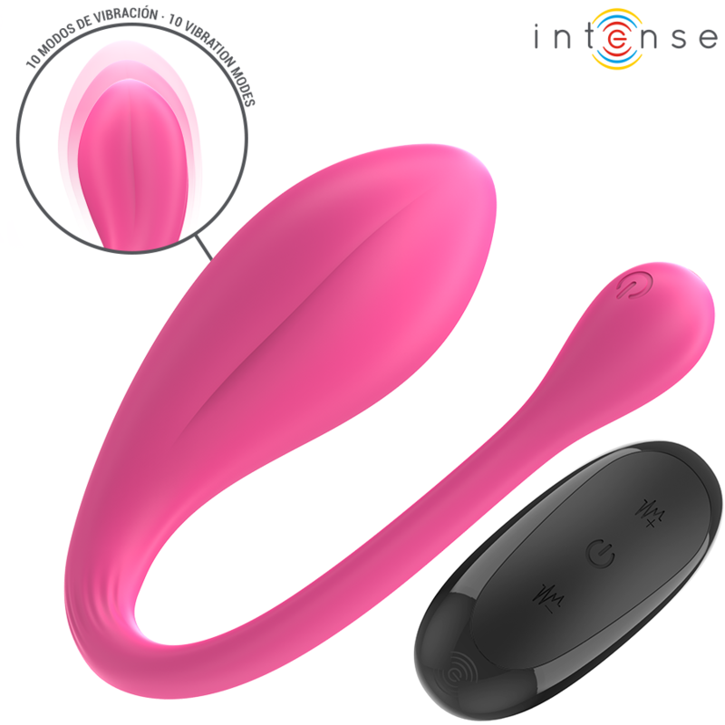 Intense - Janice U Vibratore Doppia Stimolazione 10 Vibrazioni Rosa Telecomando