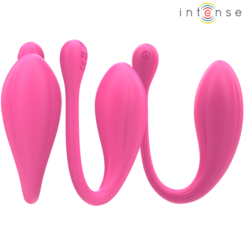 Intense - Janice U Vibratore Doppia Stimolazione 10 Vibrazioni Rosa Telecomando
