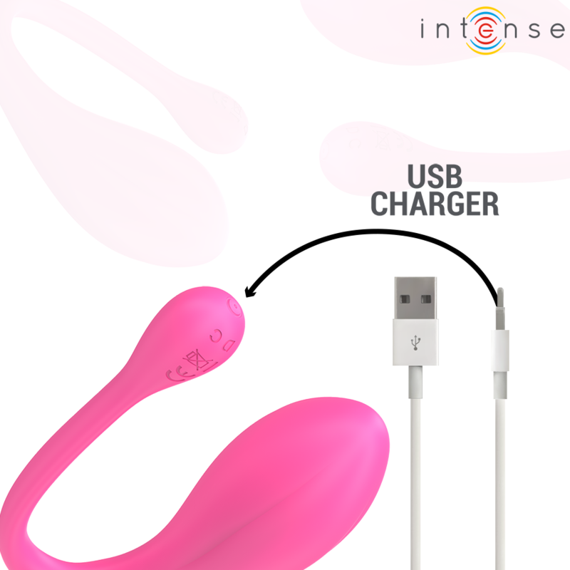 Intense - Janice U Vibratore Doppia Stimolazione 10 Vibrazioni Rosa Telecomando