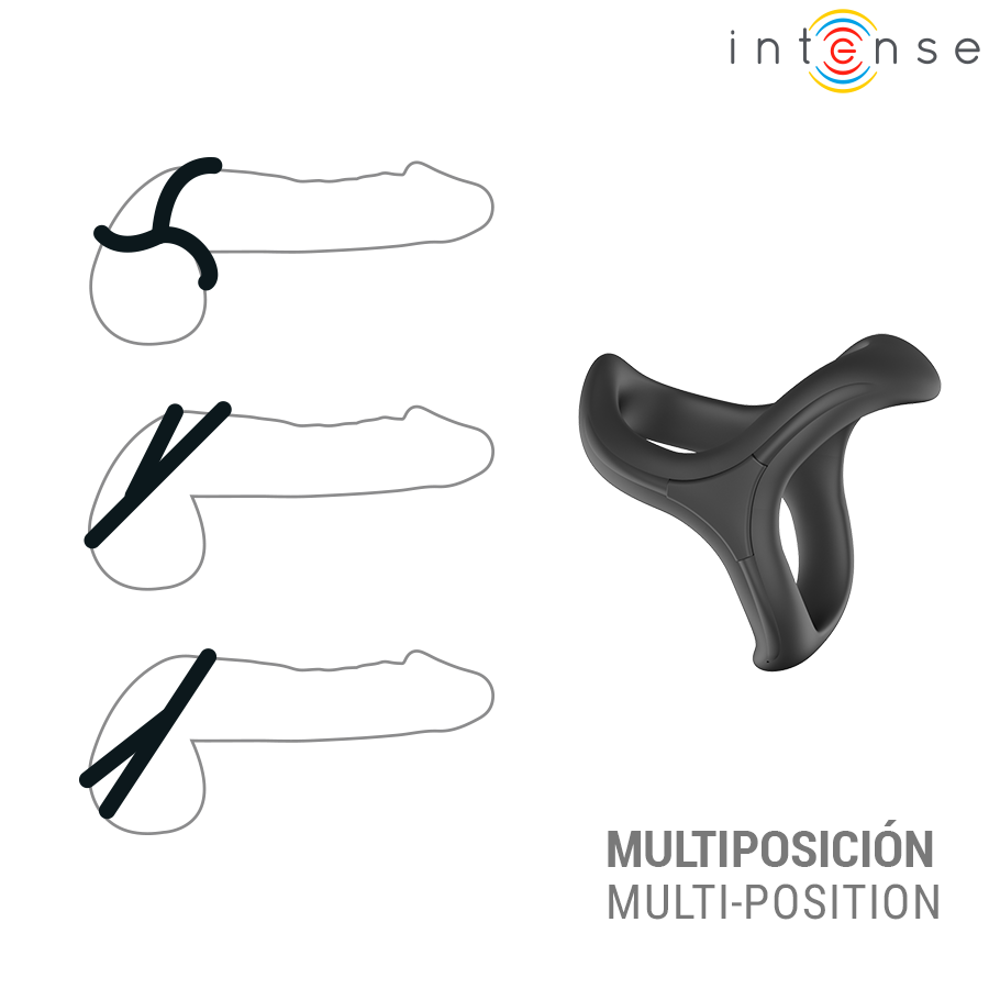 Intense - Alfie Anello per Pene Triplo Regolabile Modello 6