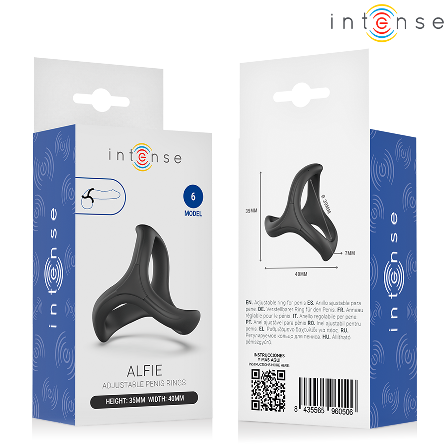 Intense - Alfie Anello per Pene Triplo Regolabile Modello 6