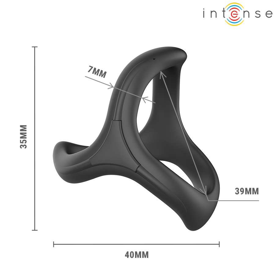 Intense - Alfie Anello per Pene Triplo Regolabile Modello 6