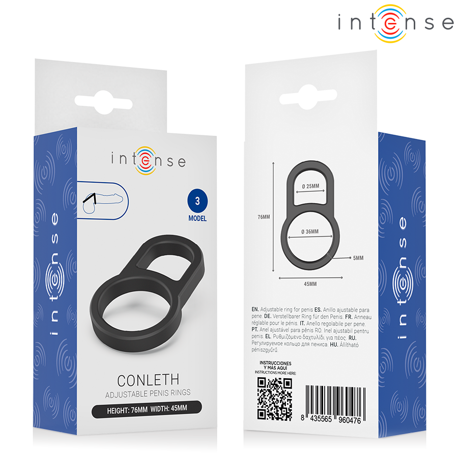 Intense - Conleth Anello per Pene Doppio Regolabile Modello 3