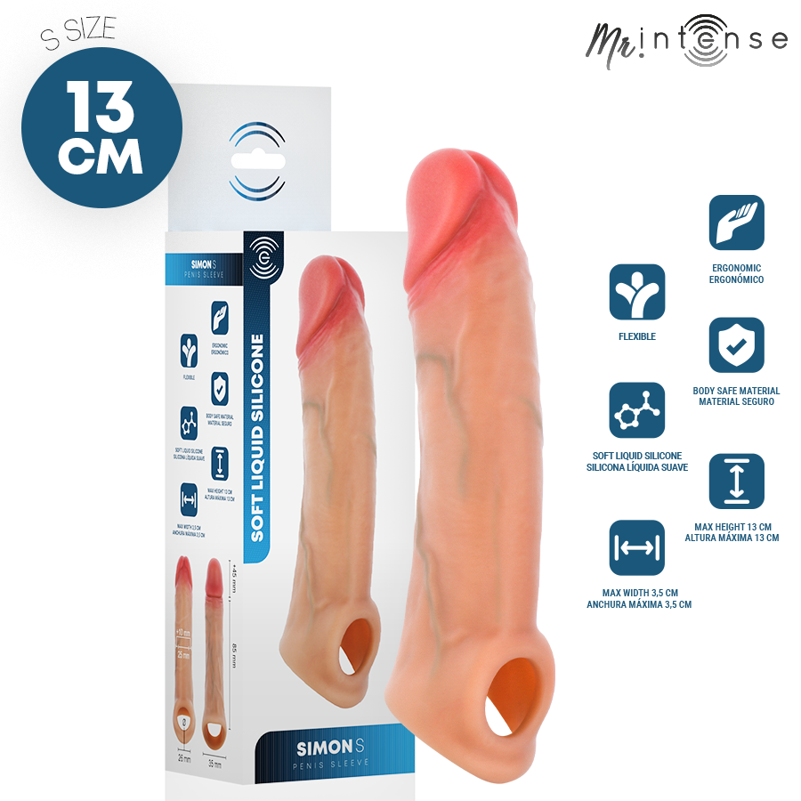 Mr Intense - Simon S Copri Pene in Silicone 13 cm -ø- 4 cm