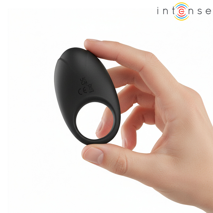 Intense - Merlotte Anillo Vibratore con Estimulación De Clítoris Negro