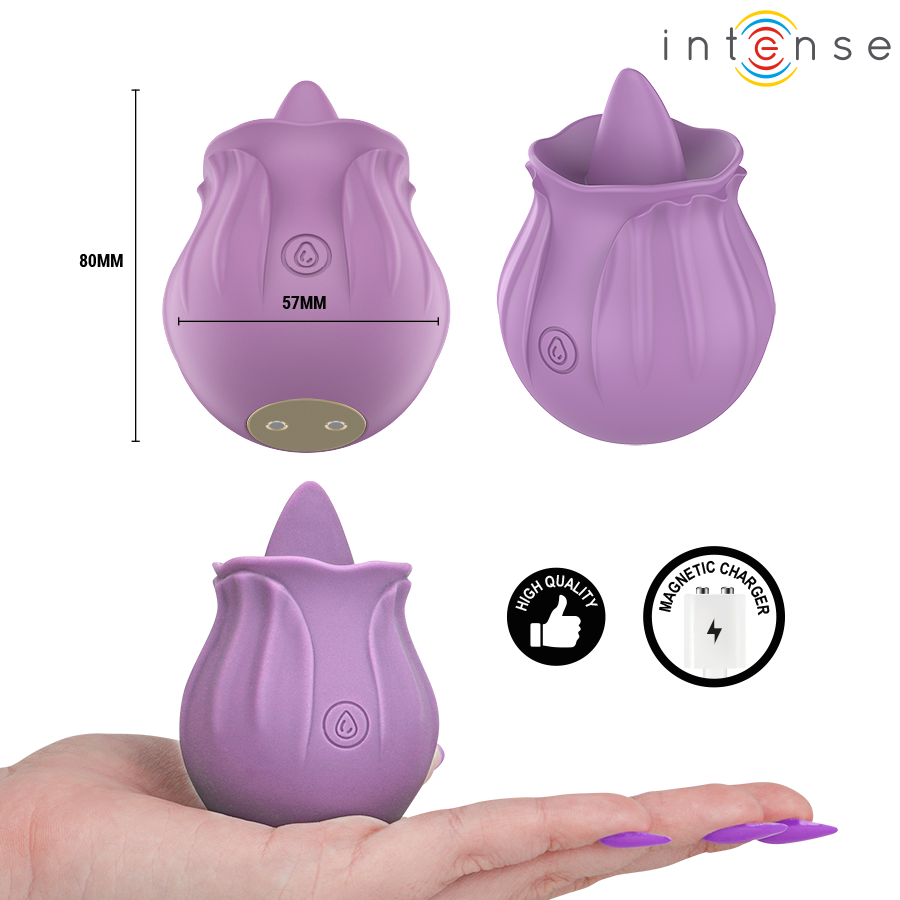 Intense - Azalea Fiore Stimolazione del Clitoride con 10 Vibrazioni Viola
