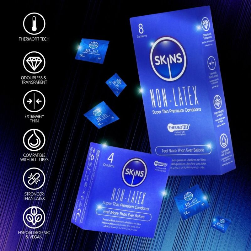 Skins - Preservativi senza Lattice, Confezione da 4