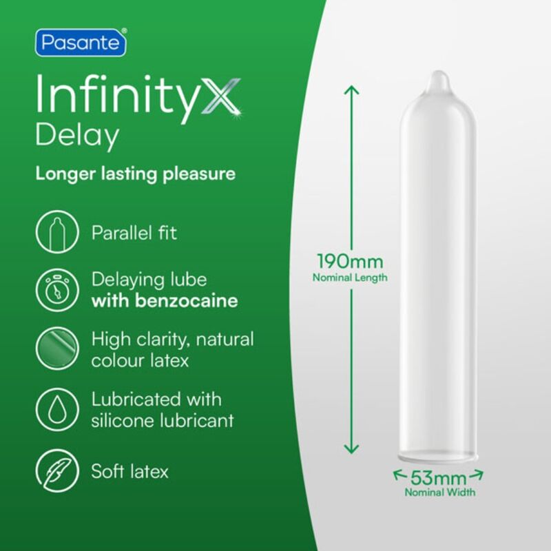 Pasante - Preservativi Delay Infinity 12 Unità
