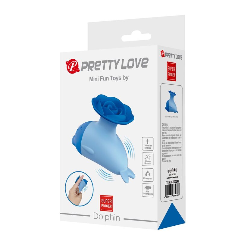 Pretty Love - Vibratore Mini Ricaricabile USB a Forma di Delfino