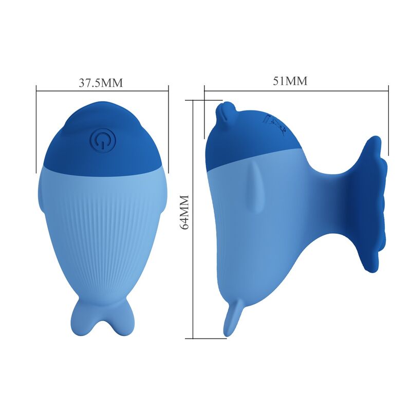 Pretty Love - Vibratore Mini Ricaricabile USB a Forma di Delfino