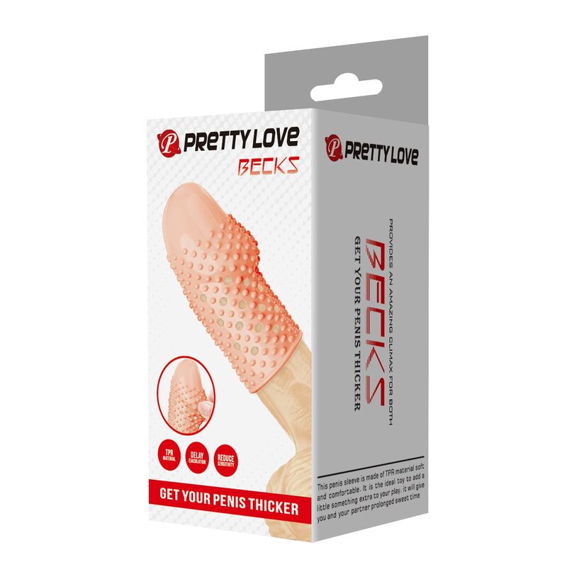 Pretty Love - Manicotto per Pene da Geek per un Pene Più Spesso, Colore Naturale