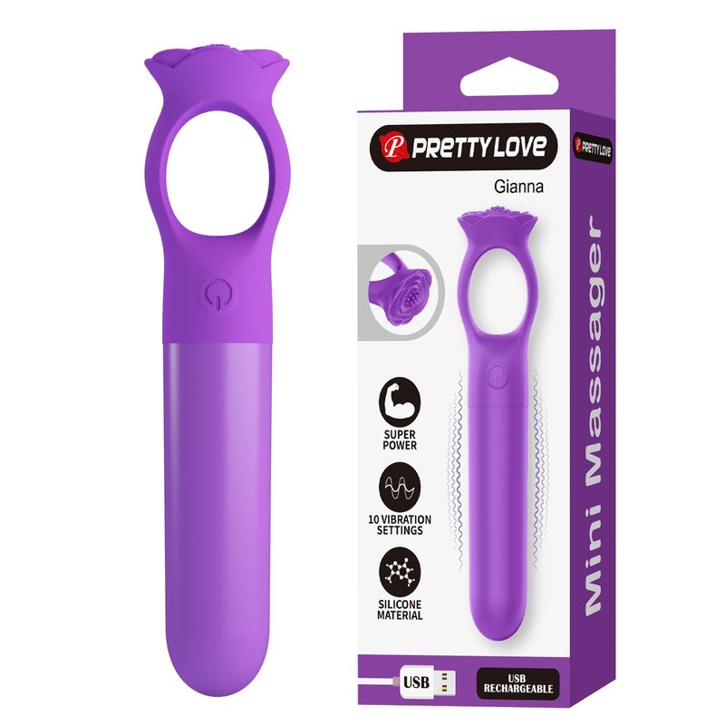 Pretty Love - Giana Mini Massaggiatore Vibrante Ricaricabile Viola