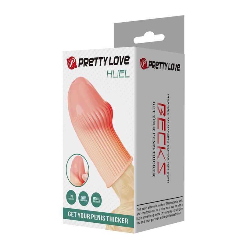Pretty Love - Huel Penis Sleeve per un Pene Più Spesso e un Colore Carne