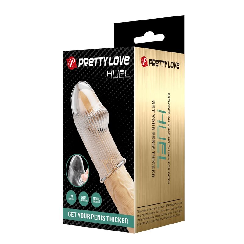 Pretty Love - Huel Penis Sleeve per un Pene Più Spesso e Trasparente
