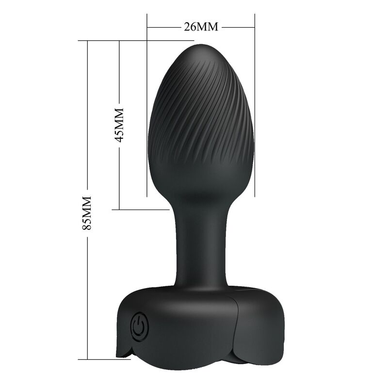 Pretty Love - Plug Anale Vibrante Ricaricabile con 10 Modalità, Nero